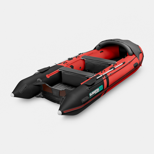 Надувная лодка GLADIATOR E450PRO красно-черный