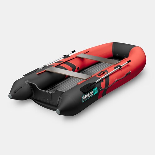 Надувная лодка GLADIATOR E330SL красно-черный