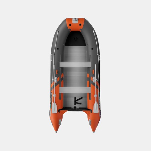 Надувная лодка GLADIATOR C400AL оранжево-темносерый