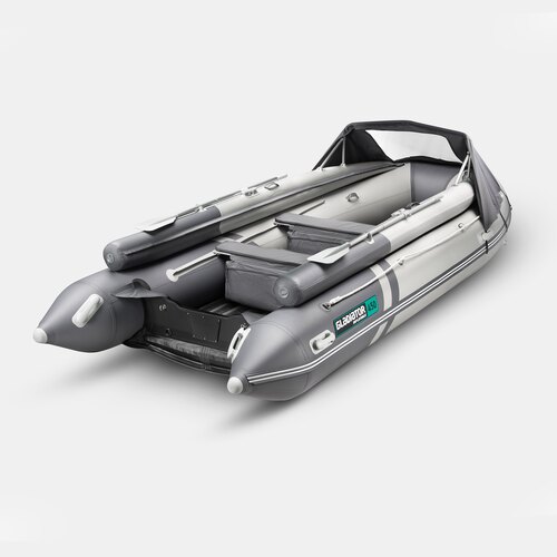 Надувная лодка GLADIATOR E450X PRO светло-темносерый