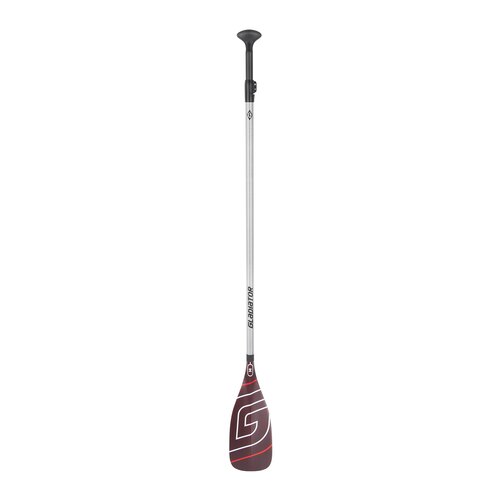 SUP весло Gladiator Race Carbon/Kevlar silver/red 3-части, лопатка M